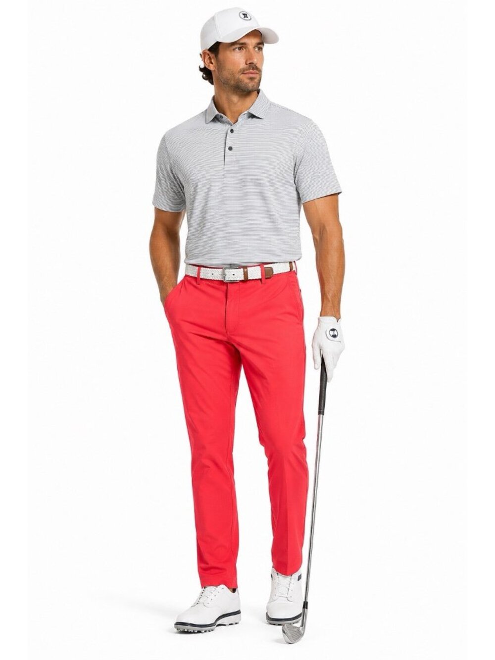 Chase 54 Sz Actual 38x31 Byron Golf Pants Red Salmon Poly/Span Lightweight NWT